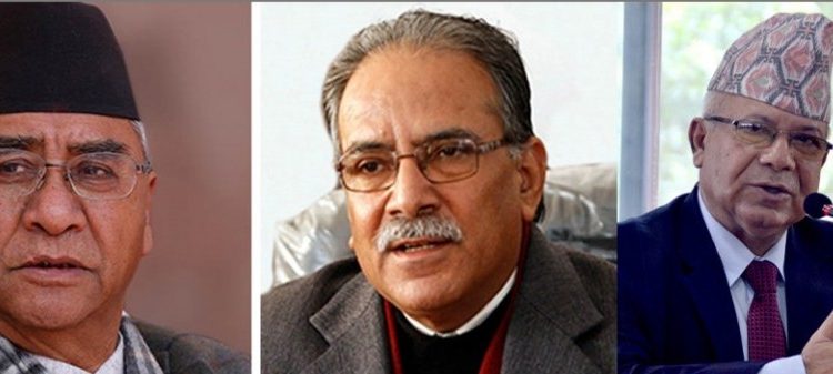 प्रचण्ड र नेपाल देउवालाई भेट्न उनकै निवासमा पुगे