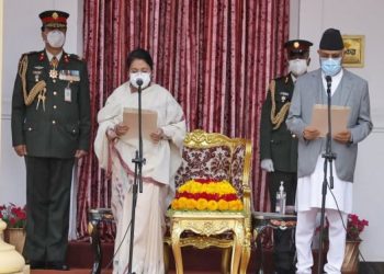 ओलीले तेस्रो पटक प्रधानमन्त्रीको रुपमा शपथ लिए