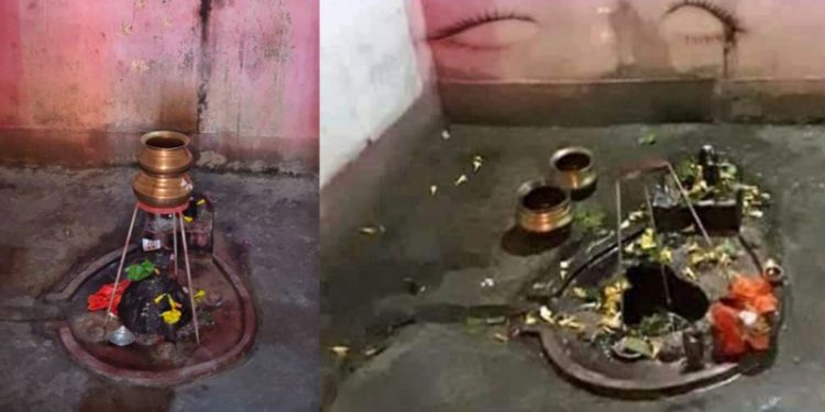 एतिहासिक शिव मन्दिरको शिवलिंग जमिनमुनि भासिँयो, स्थानीय त्रसित