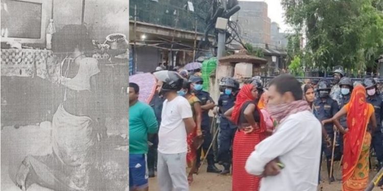 प्रहरी कार्यालय अगाडि महिलाको शवसहित प्रदर्शन