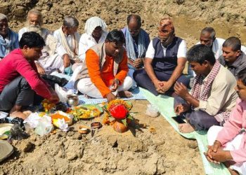 नगर प्रमुख मण्डलद्वारा नागरिक आरोग्य आयुर्वेद अस्पताल शिलान्यास