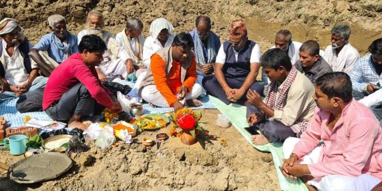 नगर प्रमुख मण्डलद्वारा नागरिक आरोग्य आयुर्वेद अस्पताल शिलान्यास