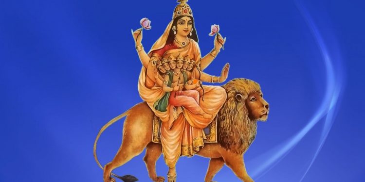 बडा दशैंको पाँचौं दिन देवी स्कन्दमाताको पूजा आराधना गरि मनाइदै