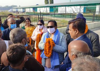 बीजेपी प्रवक्ता शाष्त्रीलाई जनकपुधाममा भव्य स्वागत