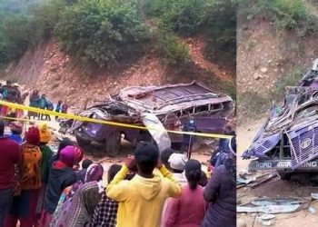 जाजरकोट बस दुर्घटना, ५ जनाको मृत्यु २५ जनाभन्दा बढी घाईते