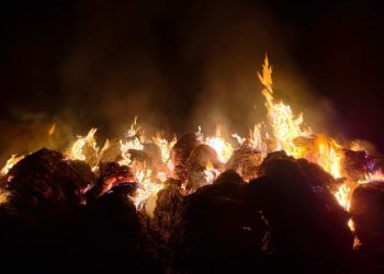 रौतहटमा तीन बिगाहा खेतको धानमा आगलागी