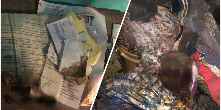 महोत्तरी घरमा चोरी पछि आगो लगाईदिए चोरहरुले