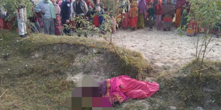 सप्तरीमा एक महिलाको घाँटी रेटी हत्या
