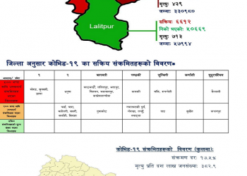 १४ जिल्लामा पाँच सयभन्दा बढी सक्रिय सङ्क्रमित