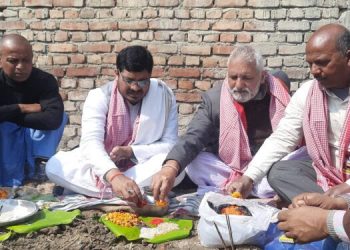 एक कार्यक्रमबीच १५ लाखको एक धर्मशाला शिलान्यास
