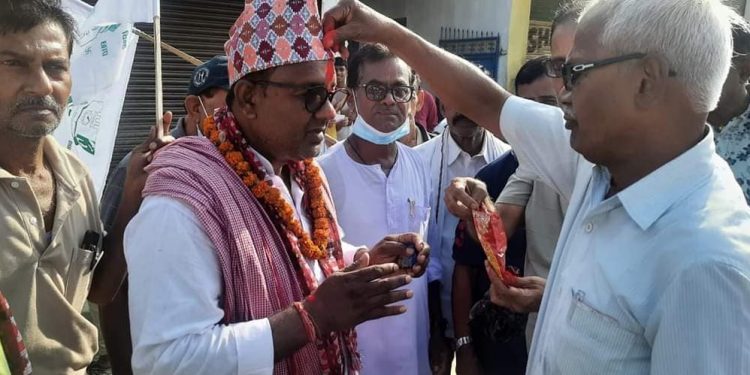 स्वतन्त्र उम्मेदवार मनोजकुमार साहलाई जनकपुरधामवासीको आशिर्वाद