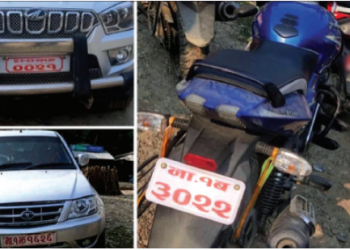 मदिरा पसल अगाडि सरकारी सवारीको ताँती