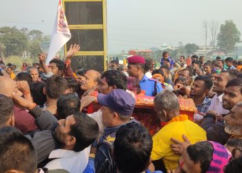 मिथिला माध्यमिकी परिक्रमाको आज तेह्रौ दिन मडइमा विश्राम गर्दै