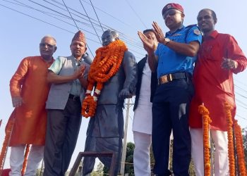 शहिद दुर्गानन्द झाको प्रतिमा अनावरण