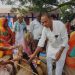 धनौजीमा जेष्ठ नागरिकलाई सम्मान स्वरुप छाता र गम्छा प्रदान