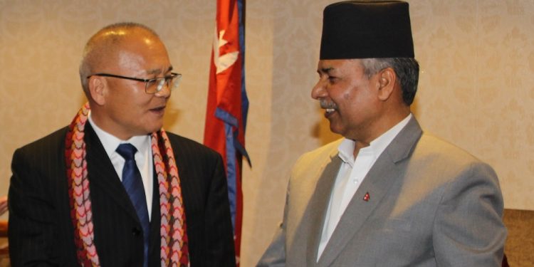 उपराष्ट्रपति र चिनियाँ प्रतिनिधिमण्डलबिच भेटवार्ता